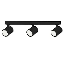 Luminaria de pared y techo giratorio GU10 IP20, negro mate regulable
