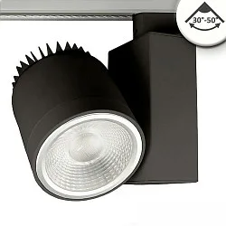 Foco trifásico giratorio IP20, negro 