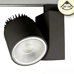 Foco trifásico giratorio IP20, negro 