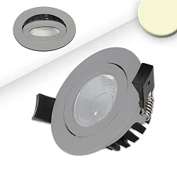 Luminaria empotrable giratorio, regulable IP65, plata regulable 8W 650lm 3000K CRI >94