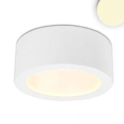 LED surface mount luminaire LUNA, IP20, indirect lightbeam, dimmable, white, 8W 2700K 300lm 120°