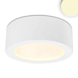 LED surface mount luminaire LUNA, IP20, indirect lightbeam, dimmable, white, 12W 2700K 600lm 120°