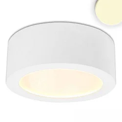 LED surface mount luminaire LUNA, IP20, indirect lightbeam, dimmable, white, 18W 2700K 950lm 120°