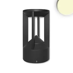 LED Bollard pole light-4, IP54, 9W 3000K 330lm, aluminium, sand black, height 20cm