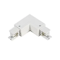 Conector en L trifásico SERIE S1 SURFACE conductor de protección interior, conductor N en el lado exterior, blanco mate