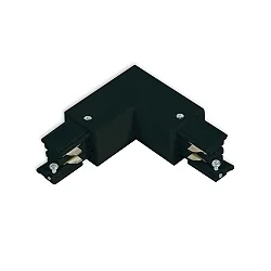 Conector en L trifásico SERIE S1 conductor de protección exterior, onductor N en el interior, negro mate
