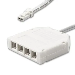 Distribuidor MiniAMP 2 polos, blanco