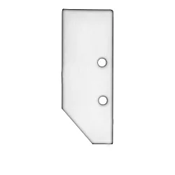 Accessory for profile HIDE ASYNC - aluminium endcap EC92 incl. screws, white RAL 9003