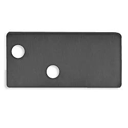 Accessory for profile FURNIT6 D / S - aluminium endcap EC95, incl. screws, black RAL 9005