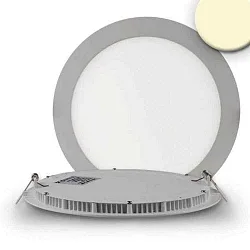 downlight flat, dimmable IP42, silver dimmable