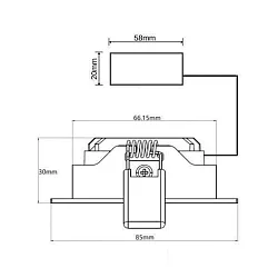 Luminaria empotrable Slim68 IP40, regulable 9W 850lm 3000K 45° 45° CRI 92
