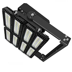 Luz de inundación FLOOD 900W asimétrico, ajustable IP66, negro regulable