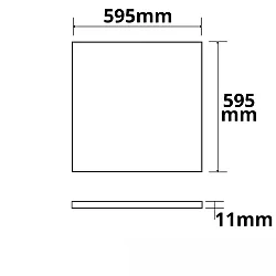 LED panel PANEL FRAME 600 for VDU workstation, dimmable 40W 3600lm 4000K 120° 120° CRI 80-89