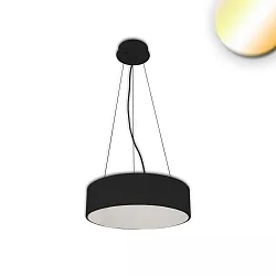Luminaria colgante DN600 abajo, redondo IP20, negro regulable