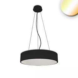 Luminaria colgante DN800 abajo, redondo IP20, negro regulable
