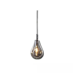Luminaria colgante INFINITY BLACK GLASS con cable abierto, 2 polos E14 IP20, negro regulable