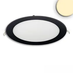 Luz downlight plano, redondo, resplandor reducido IP42, negro 