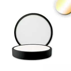 Luminaria de techo PRO 120MM redondo, CCT Switch IP20, negro regulable