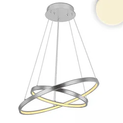 Luminaria colgante RING IP20, aluminio cepillado 