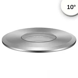 floor recessed luminaire ROUND Ø 55MM 10° rigid, passable, excl. LED driver IP67, silver 