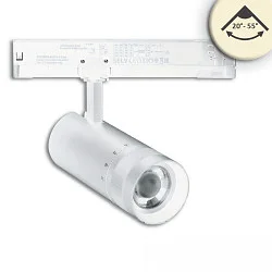 Foco trifásico enfocable IP20, blanco regulable