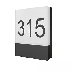 Número de casa iluminado IP54, negro 