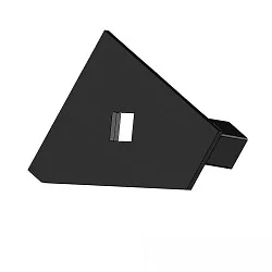 Tapa final EC111L (CORNER18) izquierdo, juego de 1, con orificio para el cable, negro
