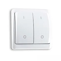 Transmisor de pared por radio CONTROL doble, con batería