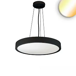 Luminaria colgante COLOR SWITCH ROUND - Ø 60CM CCT Switch, UGR < 19, multipower IP42, negro regulable