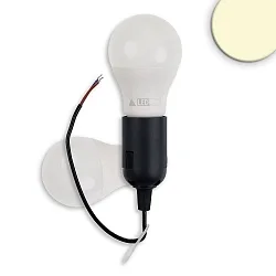 Portabombilla CONSTRUCTION WORKLIGHT WITH E27 BULB juego de 1, conmutable, negro