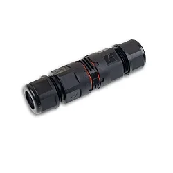 Unión para cables IP68, 6.5-11MM / 0.75-2.5MM², 250V 16A 3 polos, negro