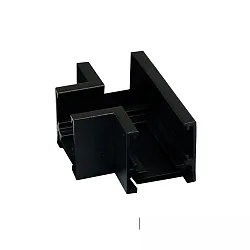T-connector 90° HORIZONTAL - TRACK48 SURFACE FLAT isolated, mechanical, horizontal, black
