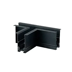 T-connector CORNER 90° HORIZONTAL - TRACK48 RECESSED isolated, mechanical, horizontal, black