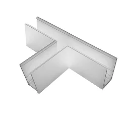 T-connector CORNER 90° HORIZONTAL - TRACK48 SURFACE isolated, mechanical, horizontal, white