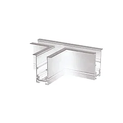 T-connector CORNER 90° HORIZONTAL - TRACK48 RECESSED isolated, mechanical, horizontal, white