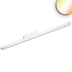 Luminaria trifásica LINEAR 120CM rígido, CCT Switch, conmutable, multipower, prismático IP20, blanco 