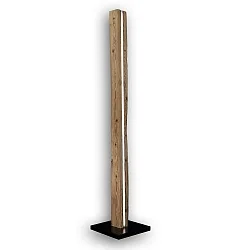 Luminaria de pedestal WÜDSCHNAU HOIZ Tunable White, con regulador táctil IP20, madera, negro regulable