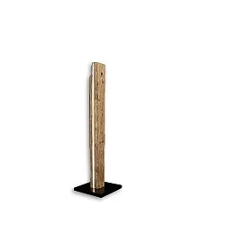 Luminaria de pedestal WÜDSCHNAU HOIZ Tunable White, con regulador táctil IP20, madera, negro regulable