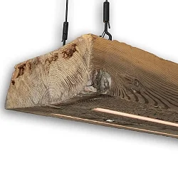 Luminaria colgante ZILLACHTOL HOIZ Tunable White, con regulador táctil IP20, madera, negro regulable