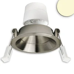 recessed spotlight BACK68 swivelling IP20, nickel dimmable