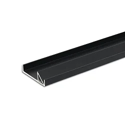 Perfil para bordes de estanterías FURNIT 10 SHELF, negro