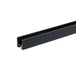 Perfil para cortinas CURTAIN 10 ONE FLAT simple, negro