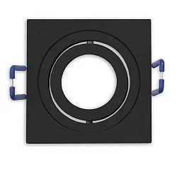 Marco empotrable MR11/GU10 MINI SPOT angular, giratorio, negro