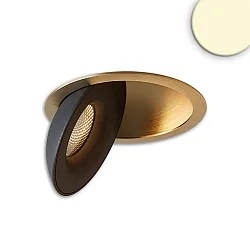 recessed luminaire SPHERE swivelling, rotatable IP54, gold, black dimmable 10W 500lm 2700K CRI 90-100
