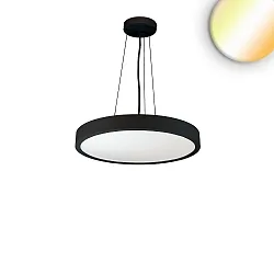 Luminaria colgante DN400 Arriba-Abajo IP44, negro regulable