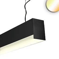 Luminaria colgante PROLAMP30H 61W / CCT+CCT - 150CM U-COVER controlable por DALI, CCT Switch IP42, negro regulable