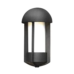 Luminaria de pared para exteriores TYR E27 IP23, ópalo, negro