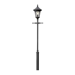 Lamp head / candelabra VIRGO, 1-flame, E27 max. 100W, black aluminium / smoked acrylic glass