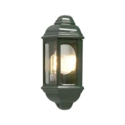 Luminaria de pared para exteriores CAGLIARI E27 IP43, verde, transparente