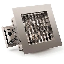 Luminaria empotrable para techos versión incorporada E27 IP23, aluminio, acero inoxidable